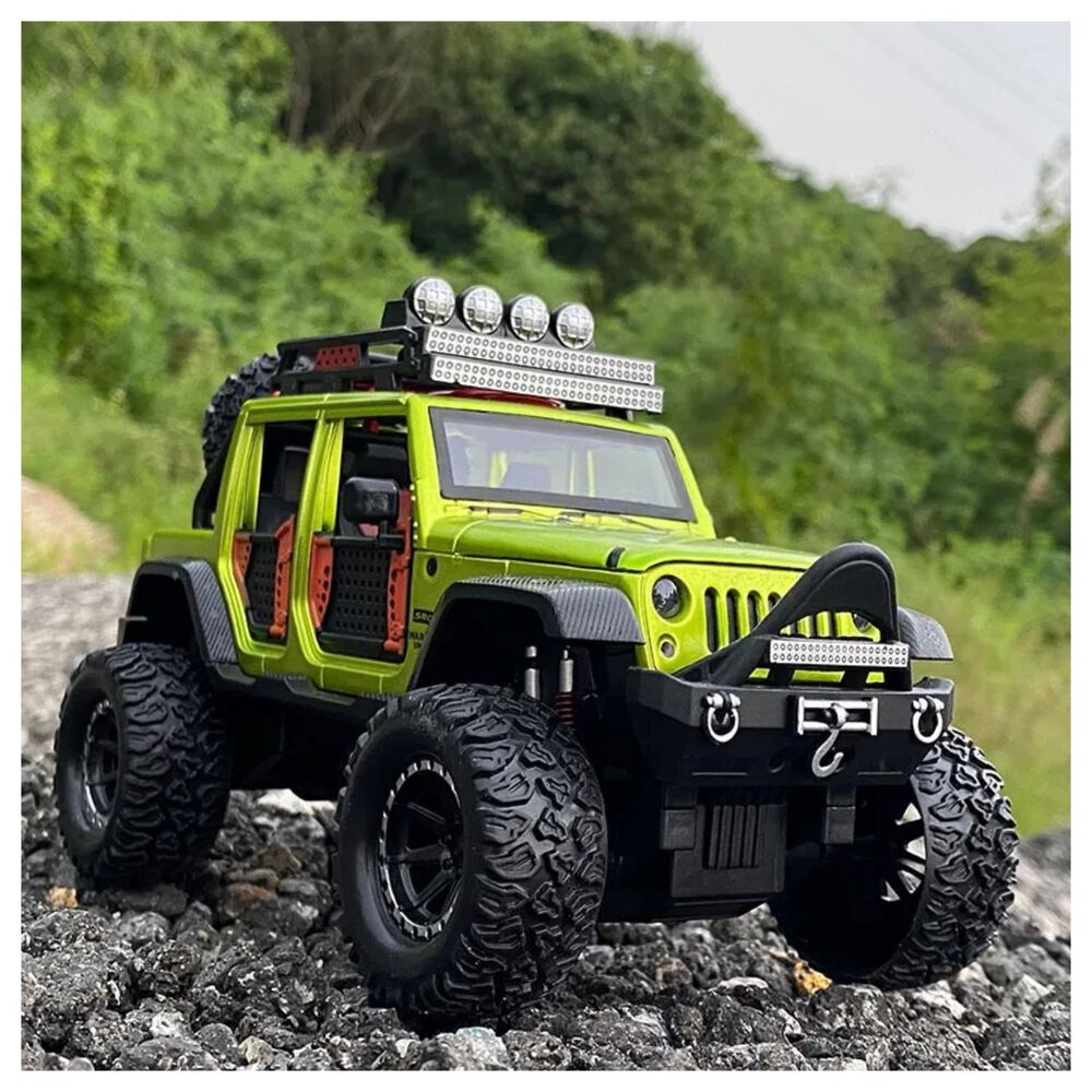 Juguete Auto Jeep Wrangler A Escala 1:24 Verde Infnatil image number 5.0