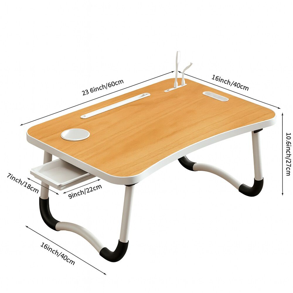Escritorio Port&aacute;til Madera Usb Y Posavaso Plegable image number 9.0