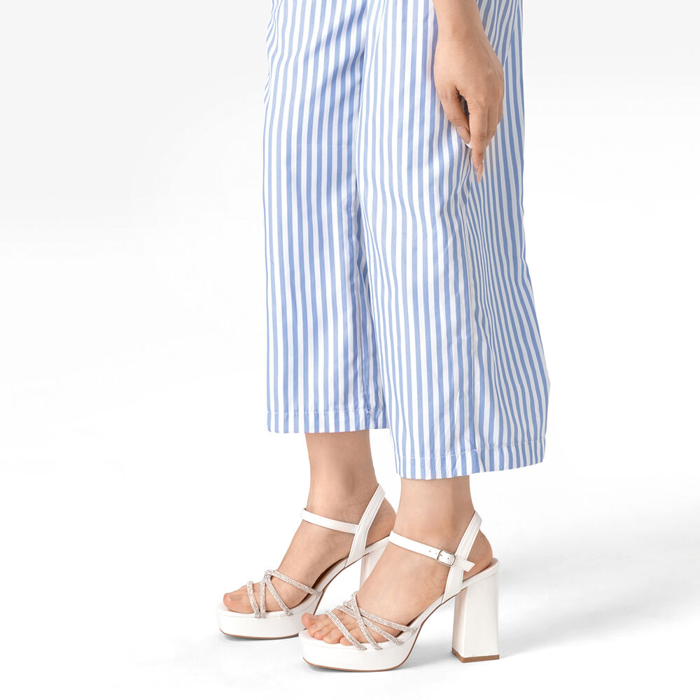 Sandalia Eco Cuero Taco Blanco Fiesta Mujer Weide You205 image number 2.0