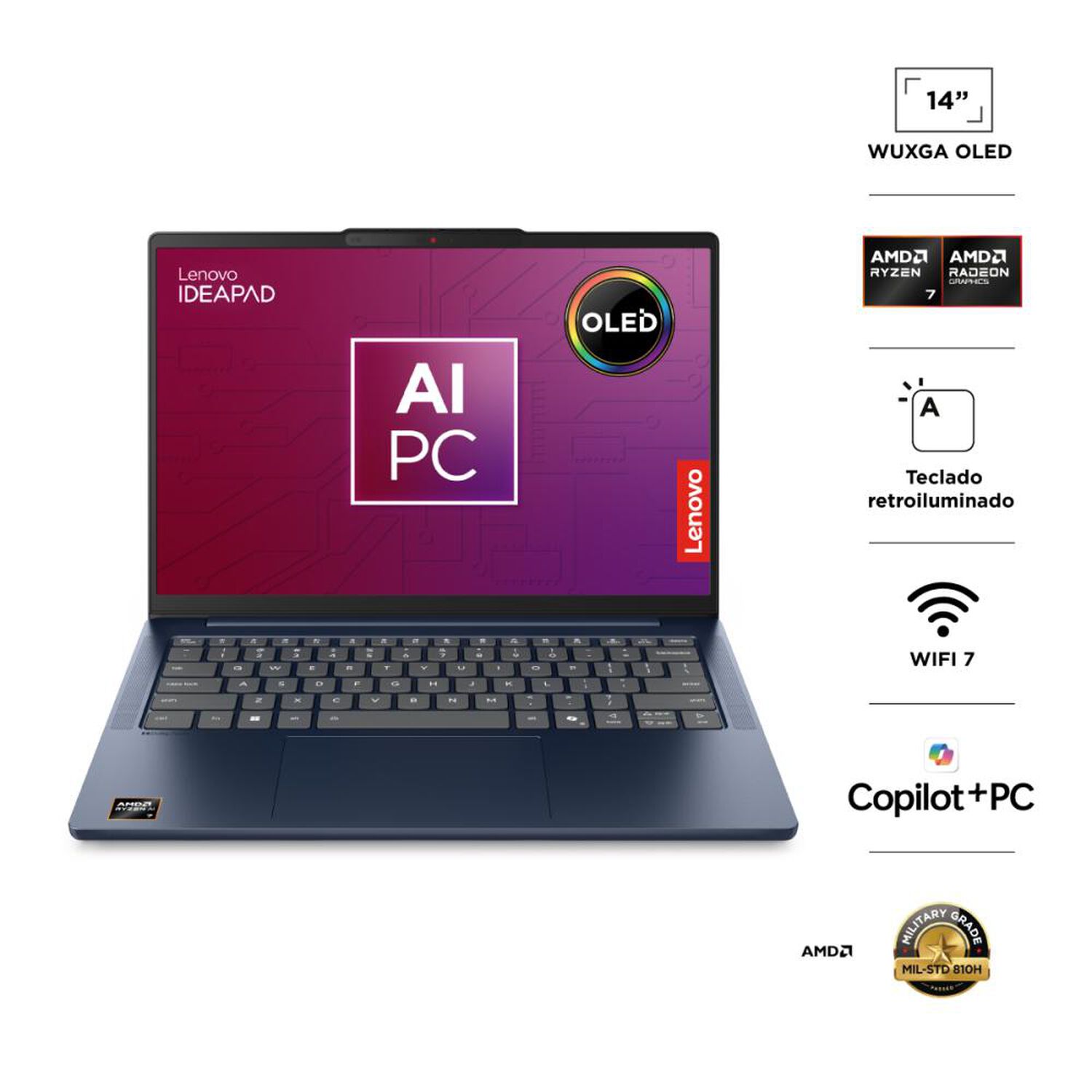 Notebook 14" Lenovo Ideapad Slim 5 / AMD Ryzen AI 7 350 / 24 GB RAM / 512 GB SSD
