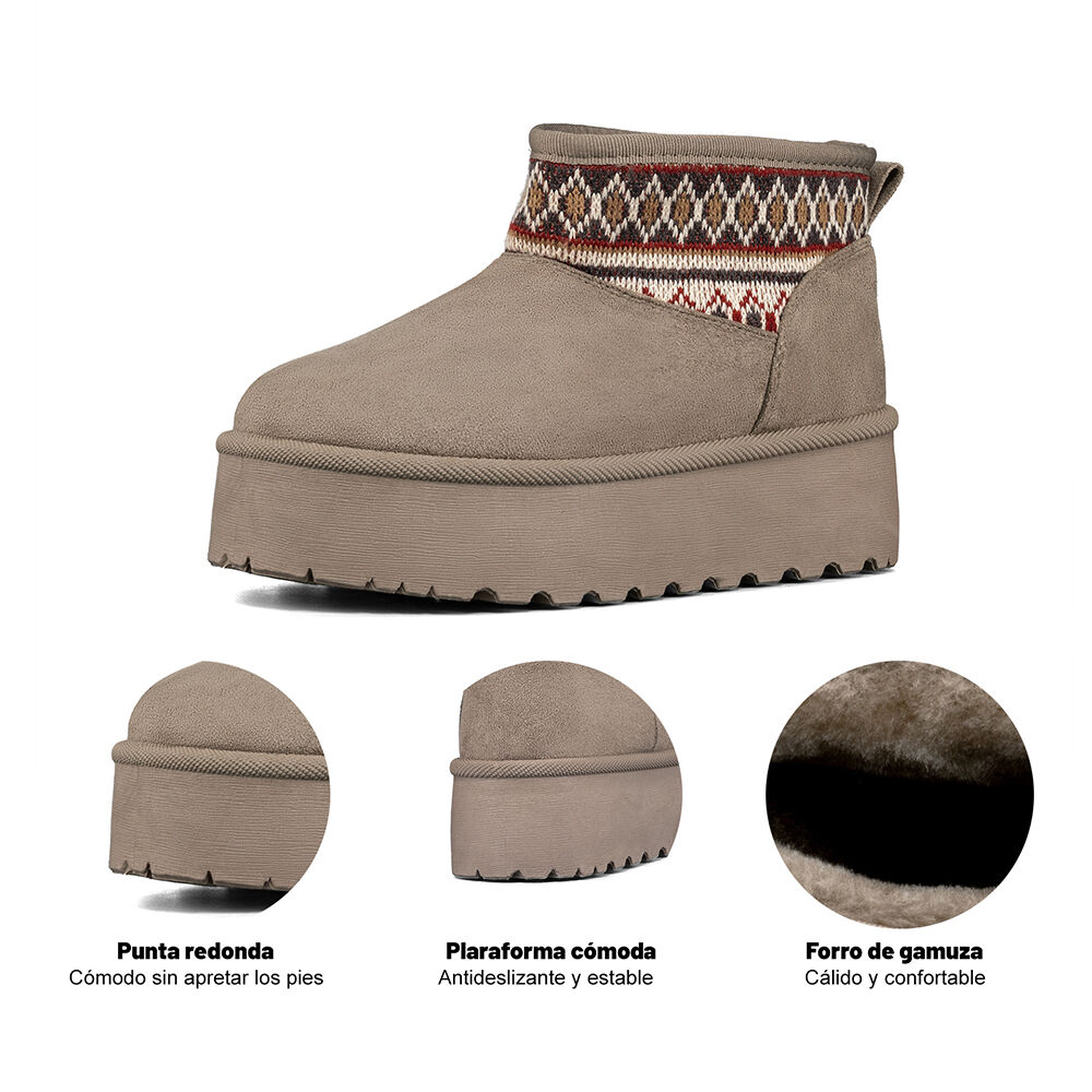 Botin Térmico Casual Mujer Gamuza Antideslizante Weide Sl25 image number 7.0