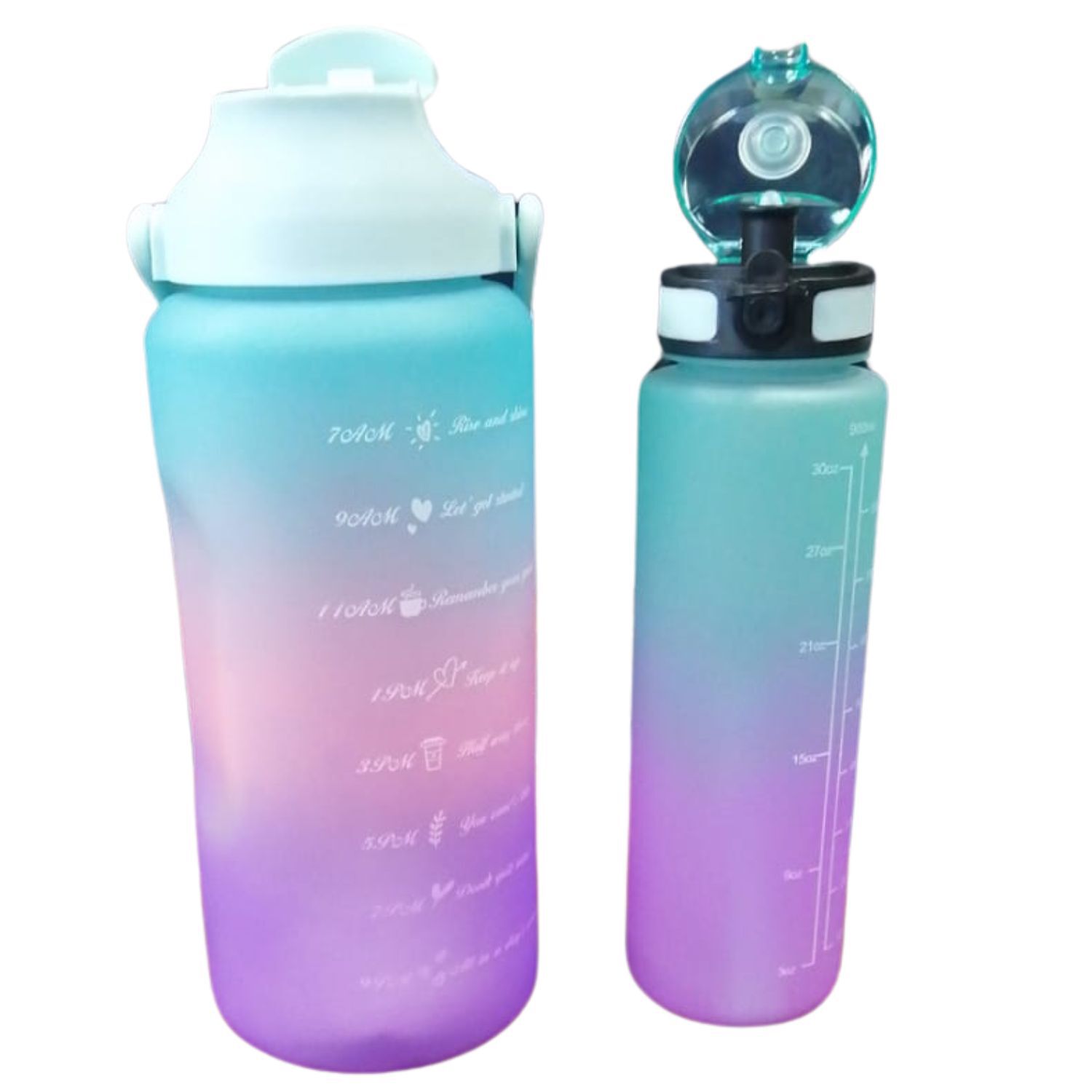 Set 2 Botellas Deportivas 2000ml Y 900ml Doble Boquilla image number 2.0