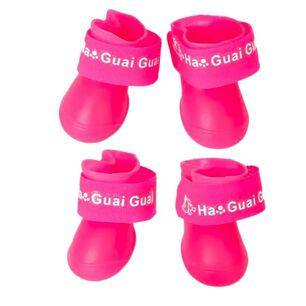 Botas Zapatos Antideslizante Impermeable Mascota Perro Xl Fuccia
