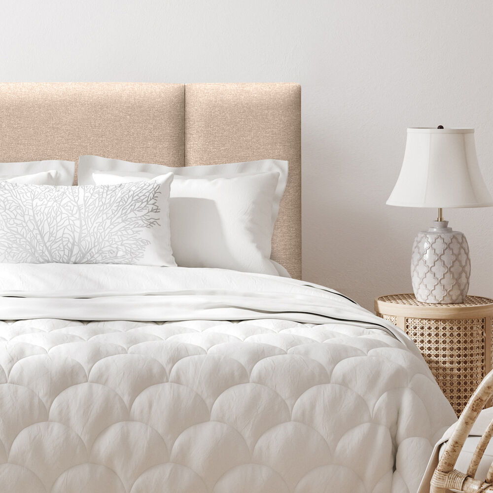 Respaldo De Cama Block Lino Beige 1 Plaza image number 0.0