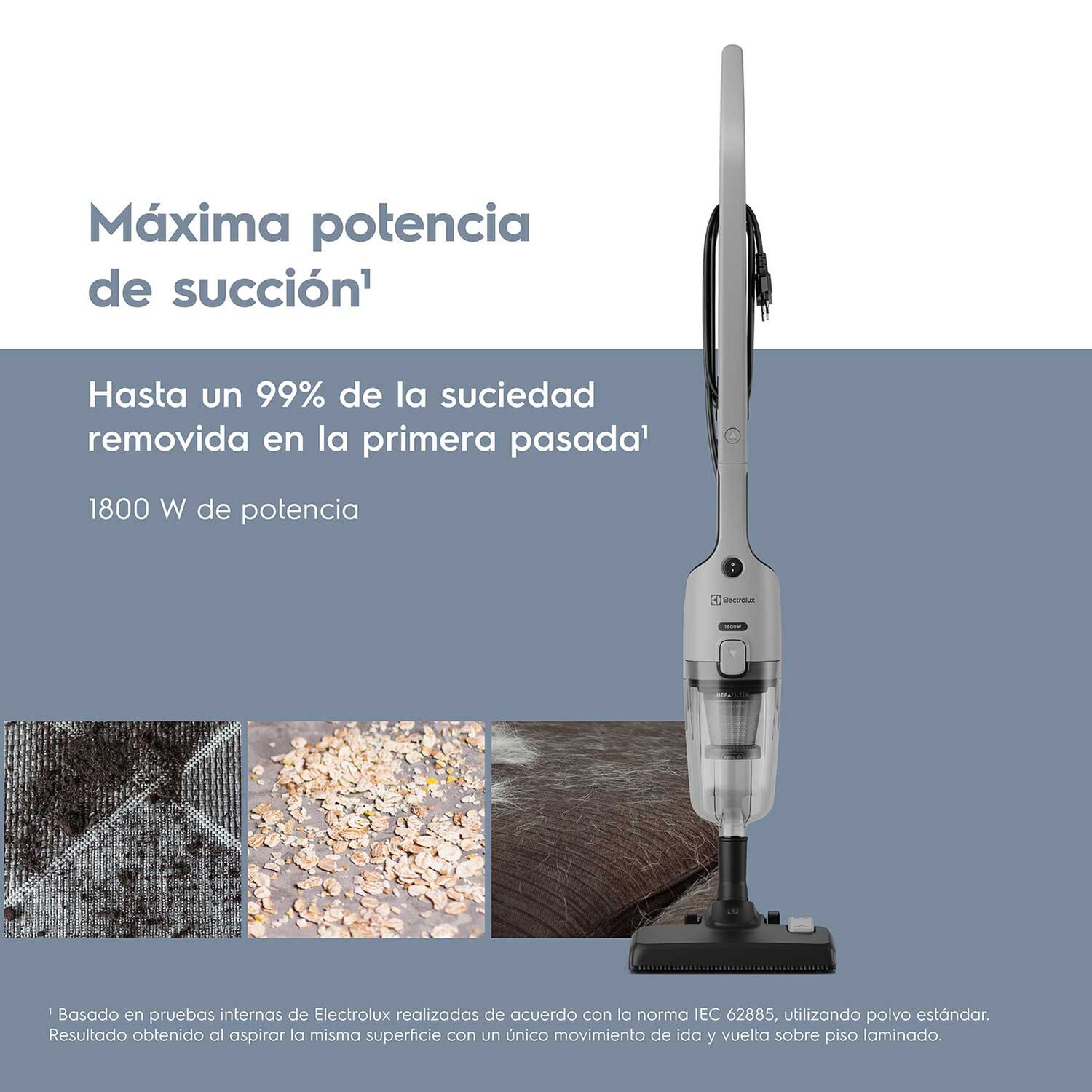 Aspiradora Vertical Con Cable Electrolux 1800w 2 En 1 Con Filtro Hepa Stk26 image number 11.0