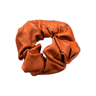 Coleta Para Cabello Mediana Ecocuero Marron Claro