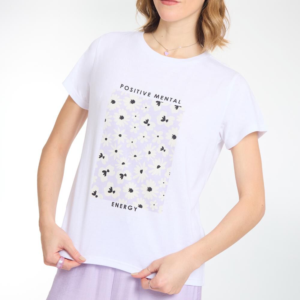 Polera Estampada Manga Corta Cuello Redondo Mujer Freedom image number 4.0