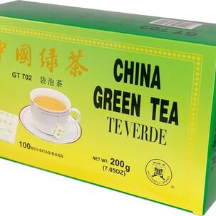 Te Verde China Green Tea Butterfly Brand 100 Bolsitas 200g