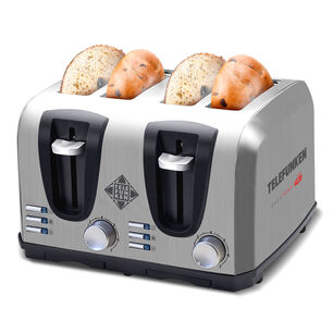 Tostador El&eacute;ctrico 4 Rebanadas Acero Telefunken Easytoast Pro