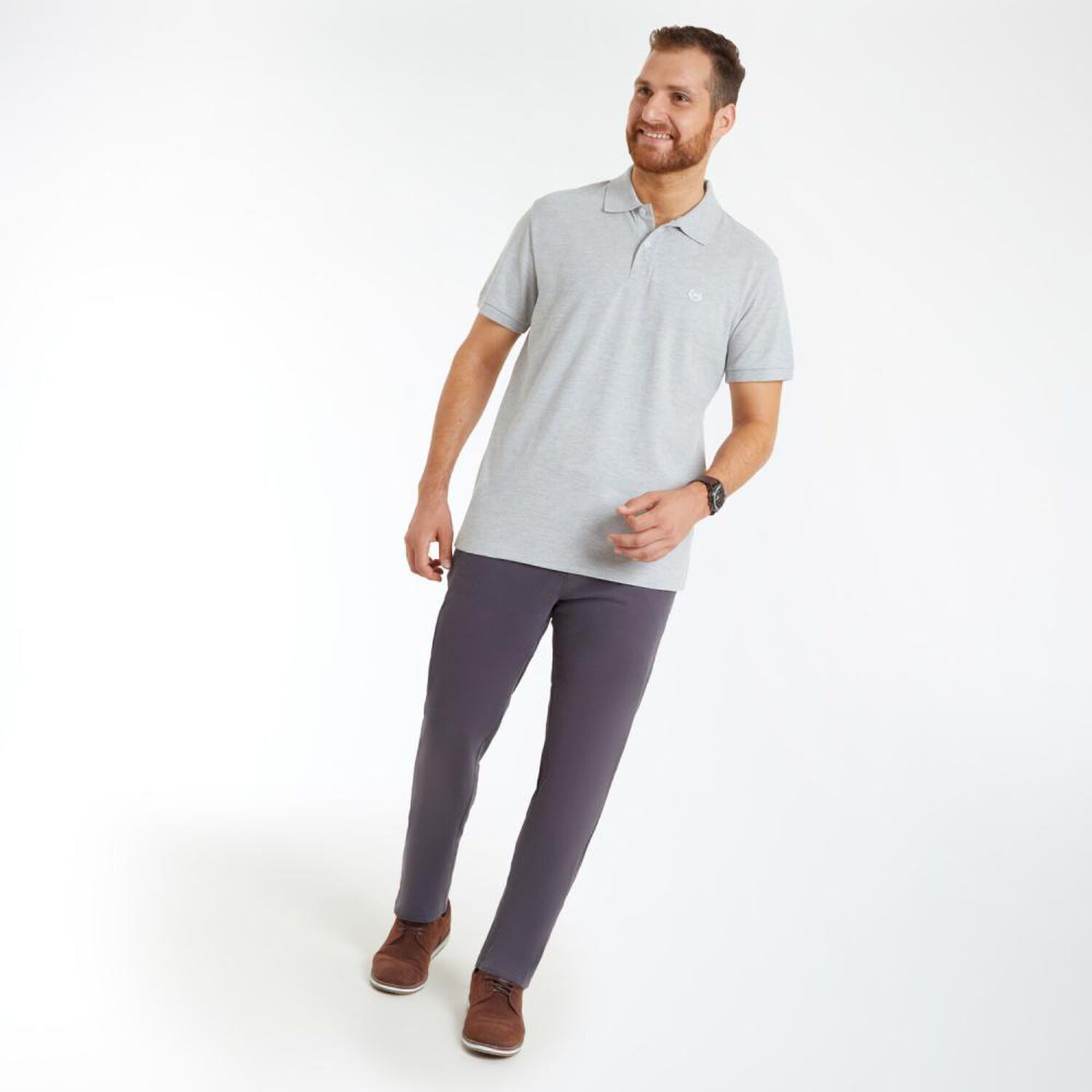 Polera Lisa Regular Fit Manga Corta Hombre Peroe image number 1.0