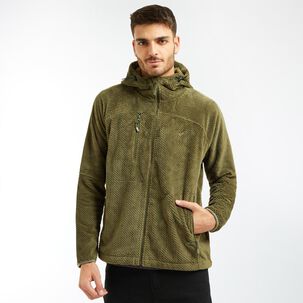 Polerón Micro Polar Slim Fit Cuello Alto Con Capucha Hombre Az Black