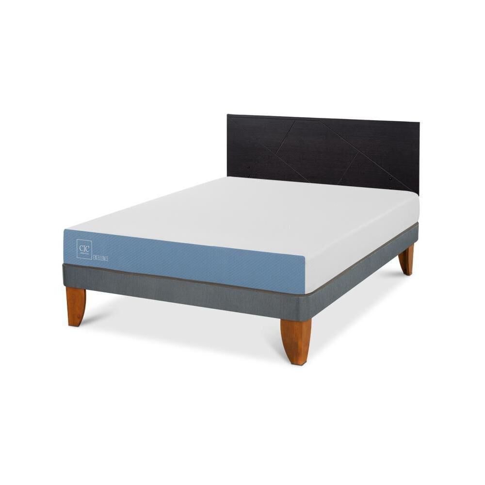 Cama Europea Cic Excellence / 2 Plazas / Base Normal + Respaldo image number 3.0