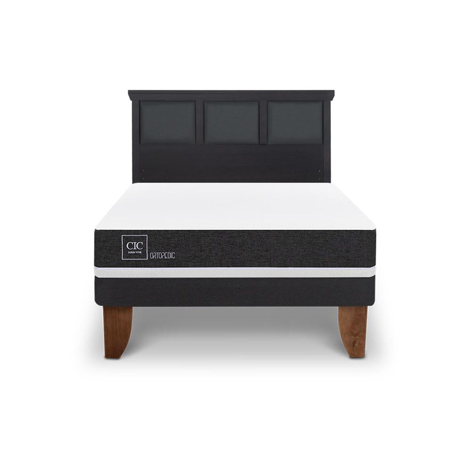 Cama Europea Cic Ortopedic / 2 Plazas / Base Normal + Respaldo image number 0.0