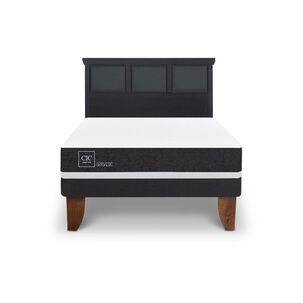 Cama Europea Cic Ortopedic / 2 Plazas / Base Normal + Respaldo