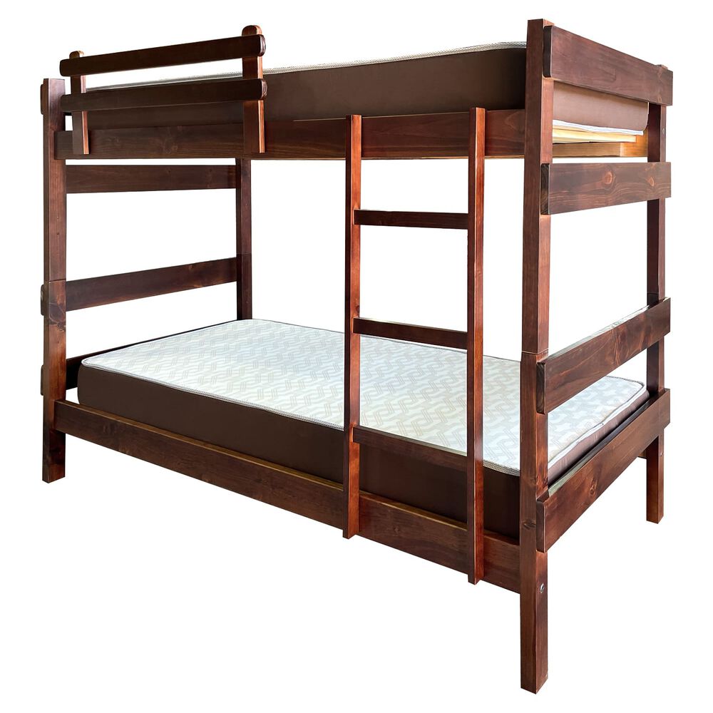 Camarote De Madera Desmontable Newen 1 Plaza + 2 Colchones Dormitorio image number 0.0