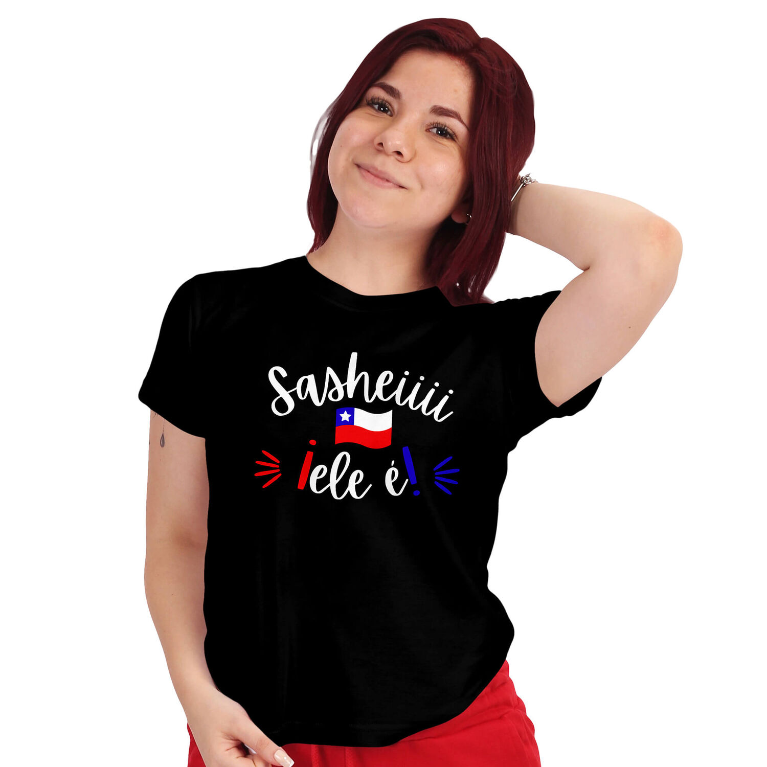Polera Mujer Dise&ntilde;o Frases Chilenas Fiestas Patrias D14 image number 0.0