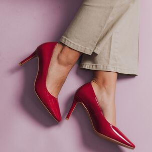 Zapato Cuero Akemi Rojo