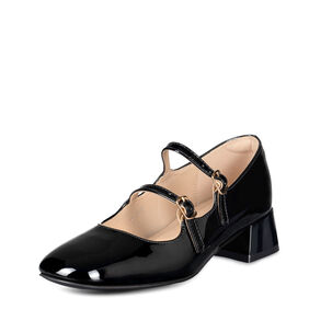Zapatos Mary Jane Charol Negro Taco Mujer Weide Yl66