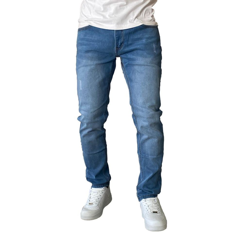 Jeans Hombre Mosaico Slim Fit Azul Claro image number 2.0