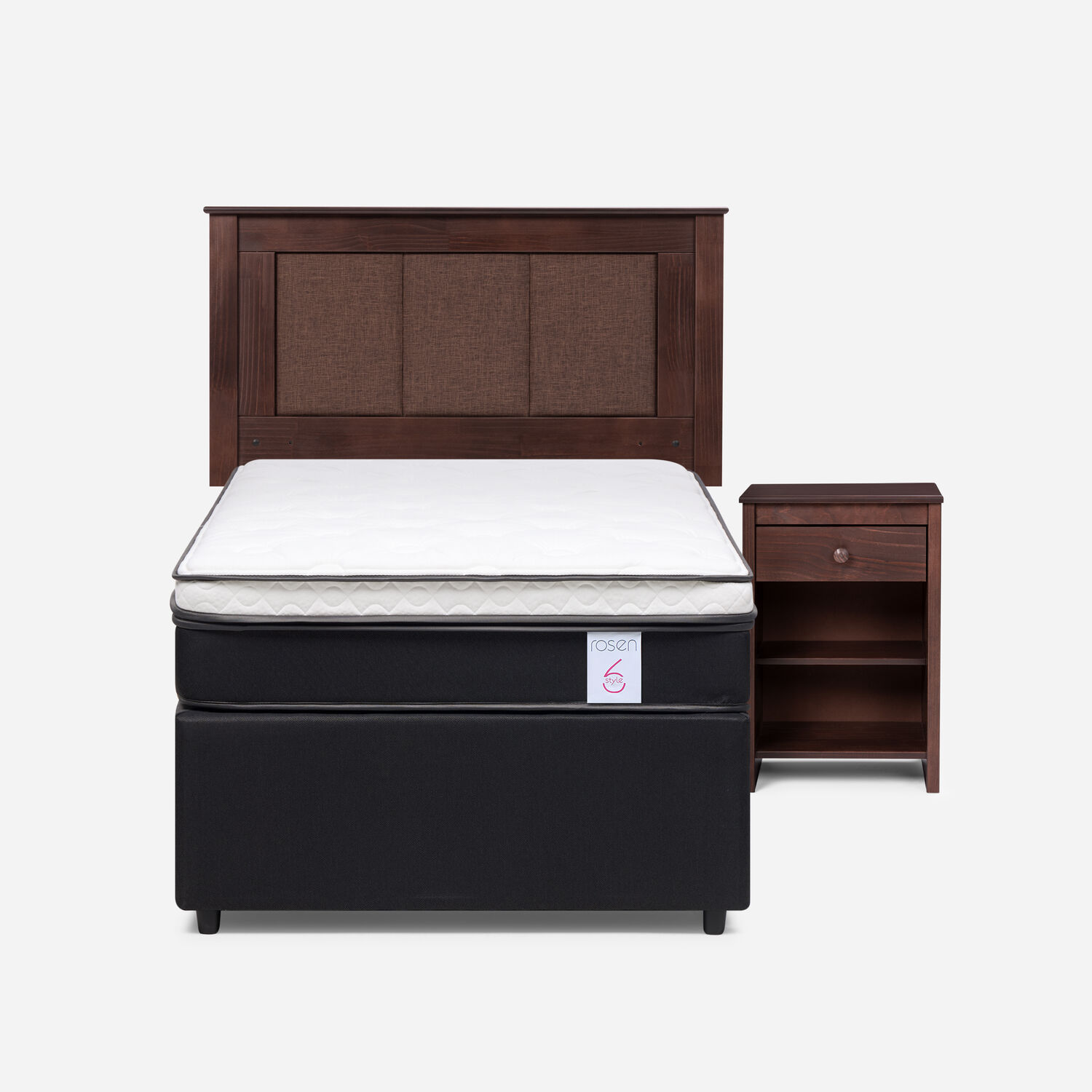 Cama Nido Rosen New Style 6 / 1.5 Plazas / Base Normal + Set De Maderas image number 0.0