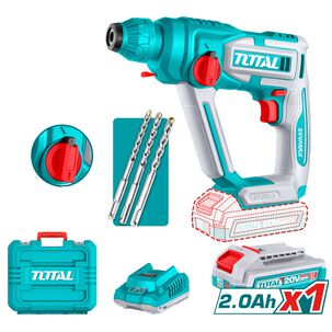 Rotomartillo Inalambrico 20v 16mm Con Bateria Y Cargador Total