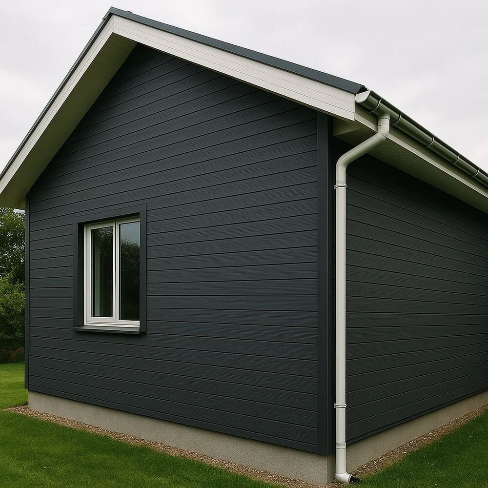 Pack De 5 Revestimientos Siding Wpc Exterior Color Gris Azul image number 1.0