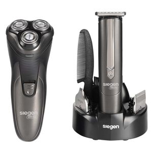 Combo Afeitadora Y Corta Pelo Siegen SG-8440C01 4 en 1 + Base Cargadora