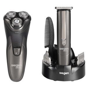 Combo Afeitadora Y Corta Pelo Siegen SG-8440C01 4 en 1 + Base Cargadora