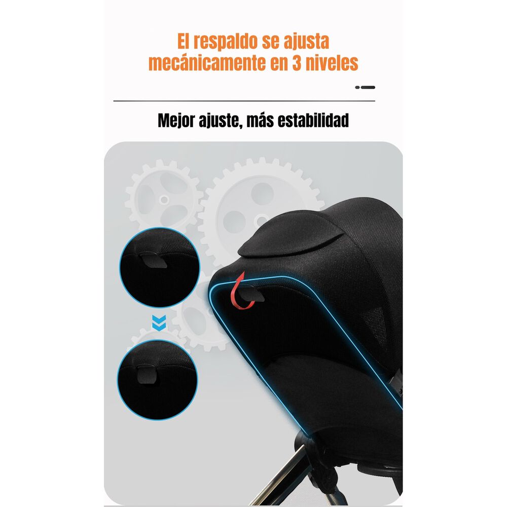 Coche De Paseo 0-4 A&ntilde;os Aluminio Negro Beyond By Lubabycas image number 5.0