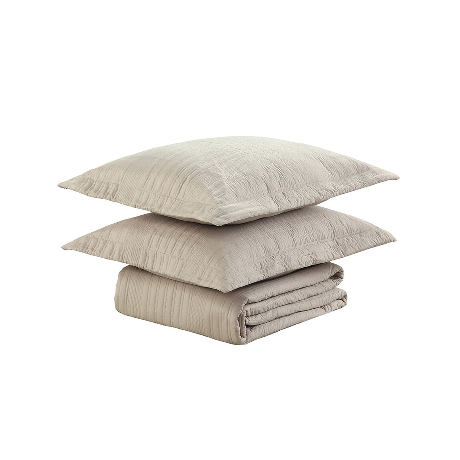 Quilt Andes Stripes Beige 2 Plazas image number 2.0