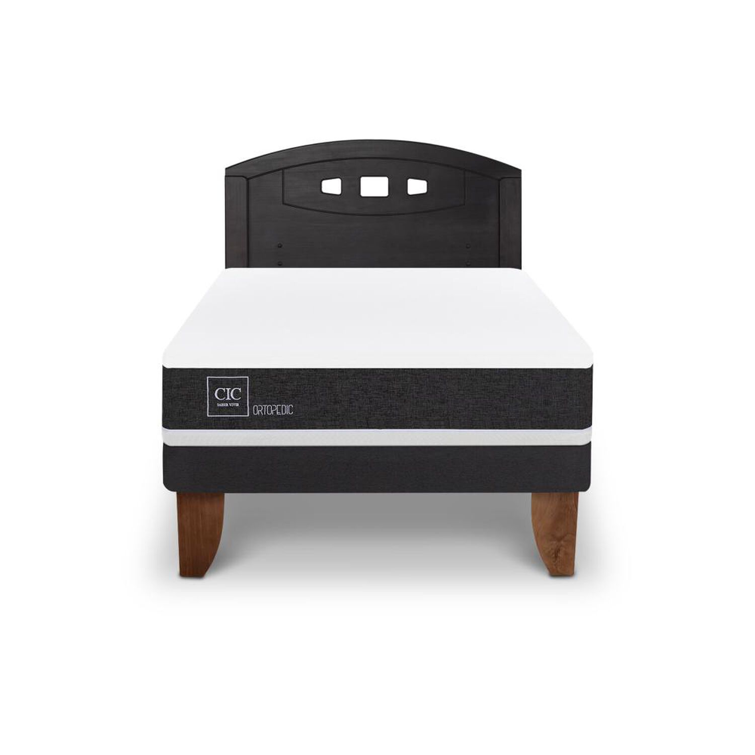 Cama Europea Cic Ortopedic / 1.5 Plazas / Base Normal + Respaldo image number 0.0