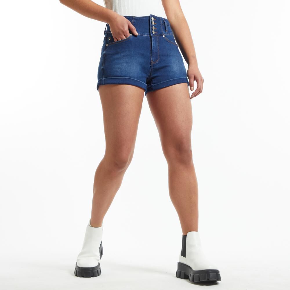 Short Pretina Ancha Tiro Alto Regular Mujer Rolly Go image number 2.0