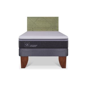 Cama Europea Cic Ortopedic Advance / 1.5 Plazas / Base Normal + Respaldo