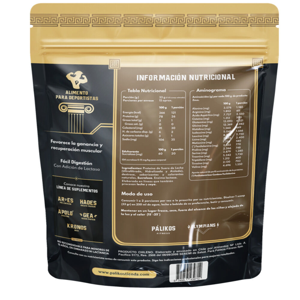 4 Doypack Zeus 100% Whey Protein / 2kg / Prueba Nuestros 4 Sabores image number 1.0