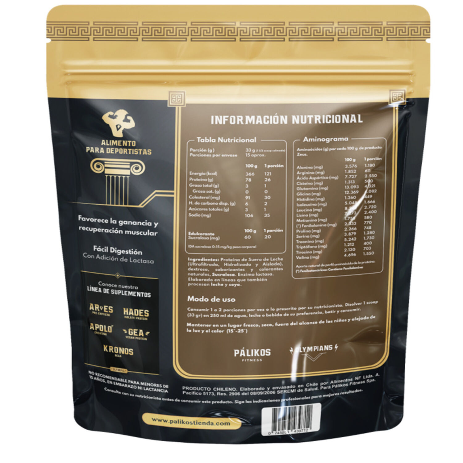 4 Doypack Zeus 100% Whey Protein / 2kg / Prueba Nuestros 4 Sabores image number 1.0