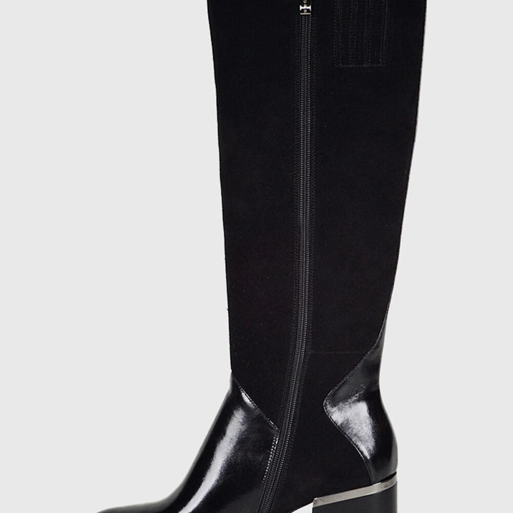 Bota Cuero Kalanit Negro image number 4.0