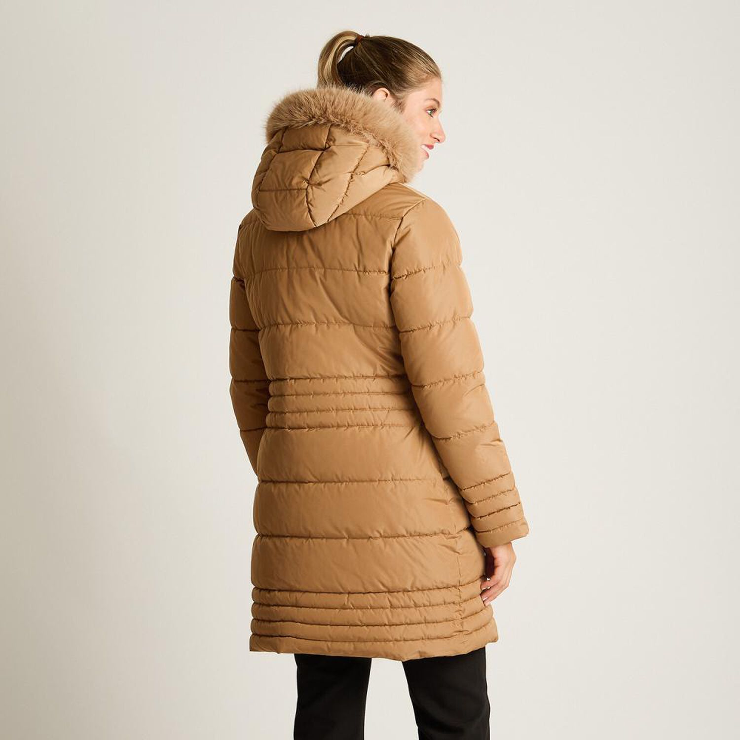 Parka Con Capucha Con Pelos Mujer Lorenzo Di Pontti image number 2.0
