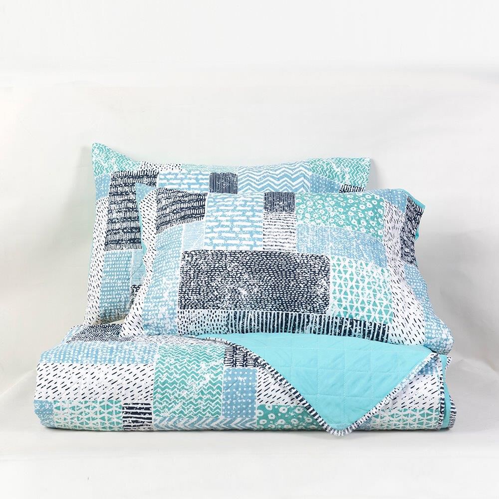 Cubrecama Quilt Cosido Patchwork 1.5 Plazas Lois image number 3.0