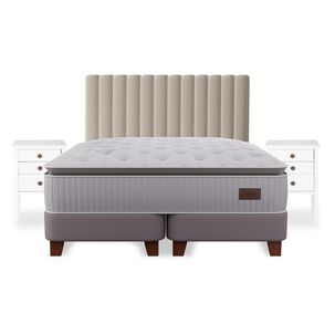 Cama Europea Flex Heritage / 2 Plazas / Base Dividida + Set De Maderas