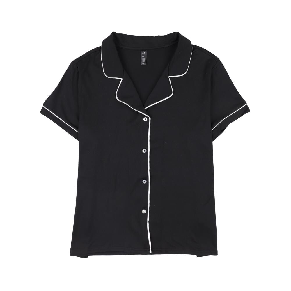 Pijama Camisero Liso Manga Corta Mujer Geeps image number 1.0