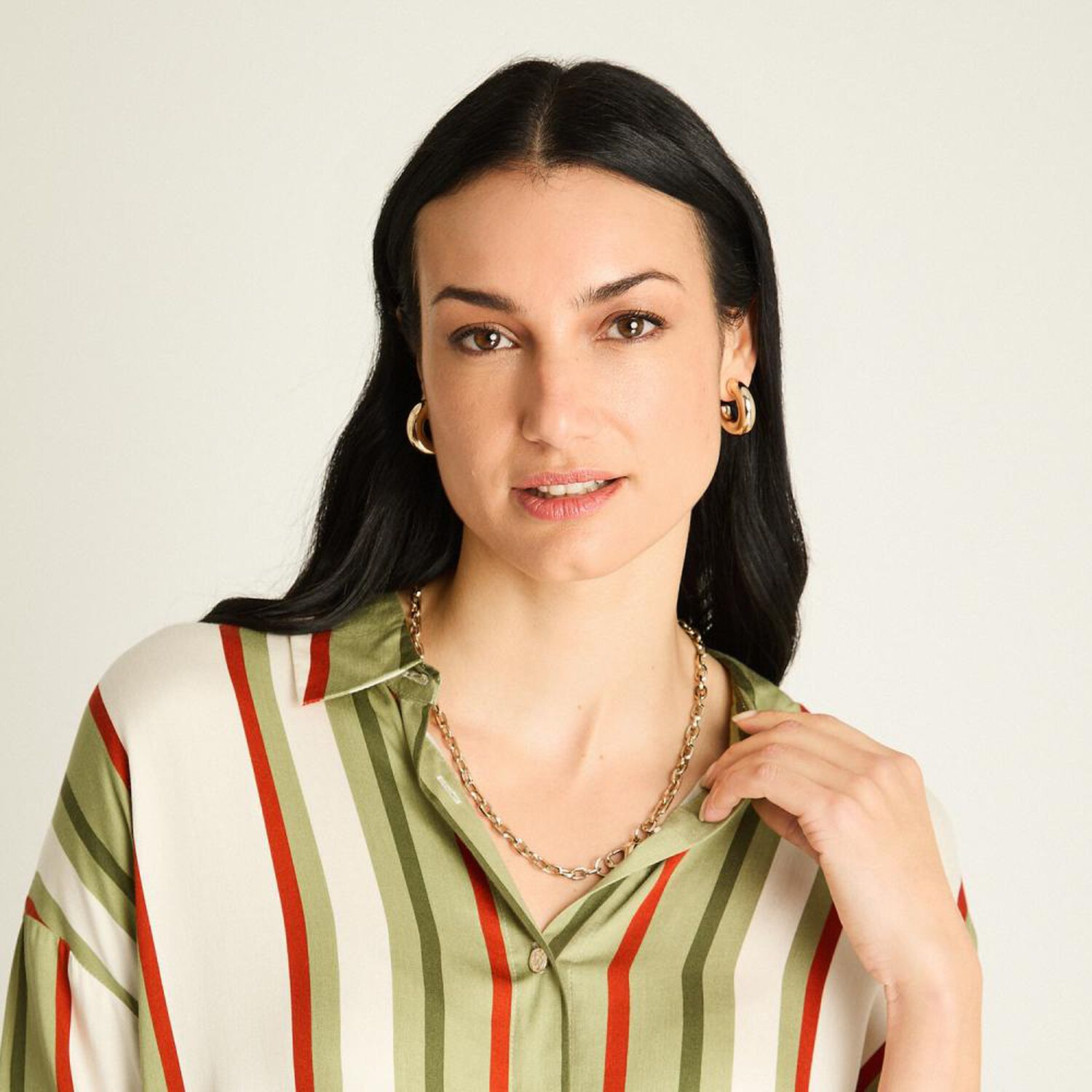 Polera Manga Larga Cuello Camisero Mujer Lorenzo Di Pontti image number 3.0