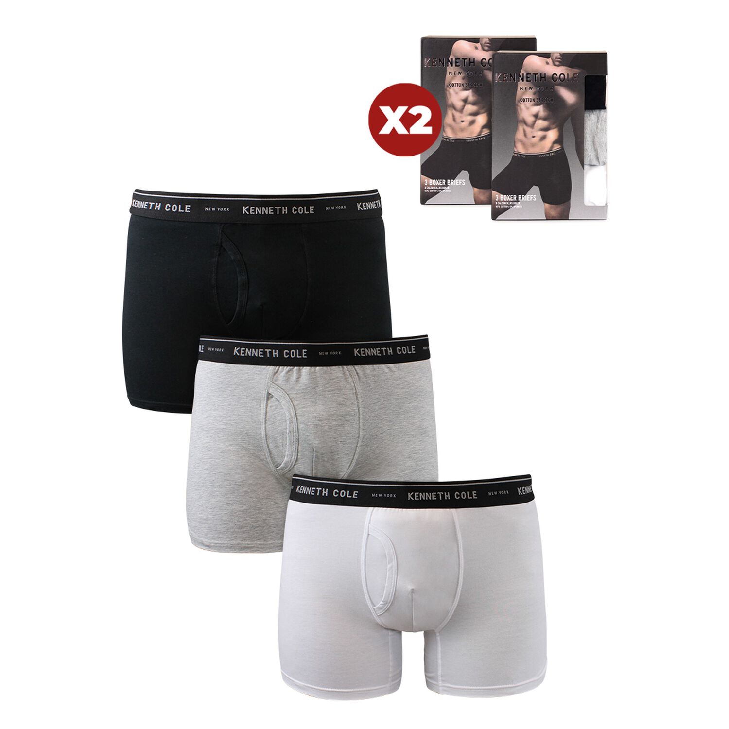 Pack 6 Boxer Talla Xl Multicolor Kenneth Cole image number 0.0