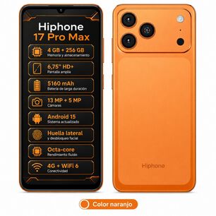 Hotwav Hiphone 17 Pro Max 4g Celular 16gb 256gb 120hz