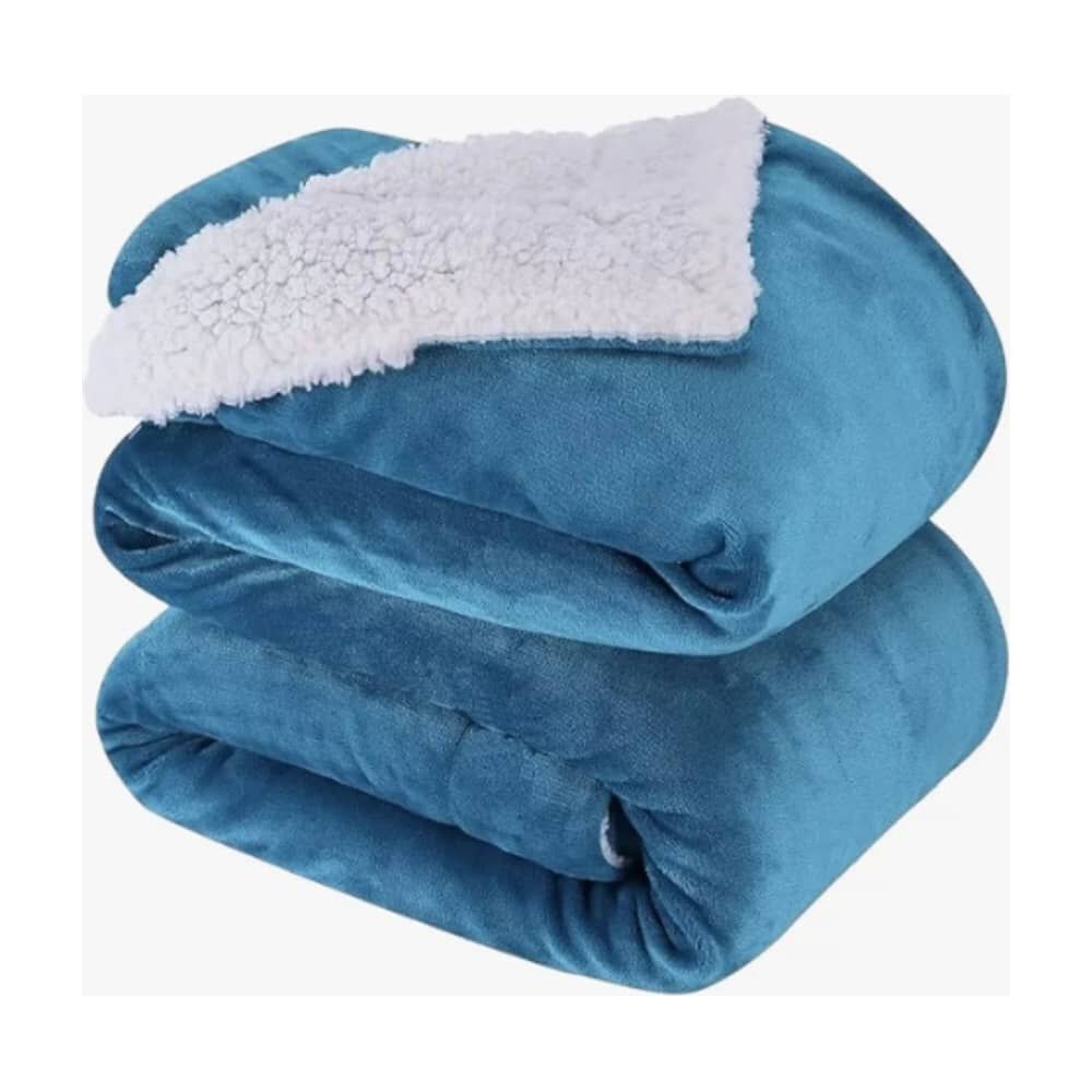 Frazadas 2 Plazas Frazada Con Chiporro Microfibra Celeste image number 0.0