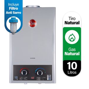 Calefont 10 Litros Gas Natural Tiro Natural Rheem