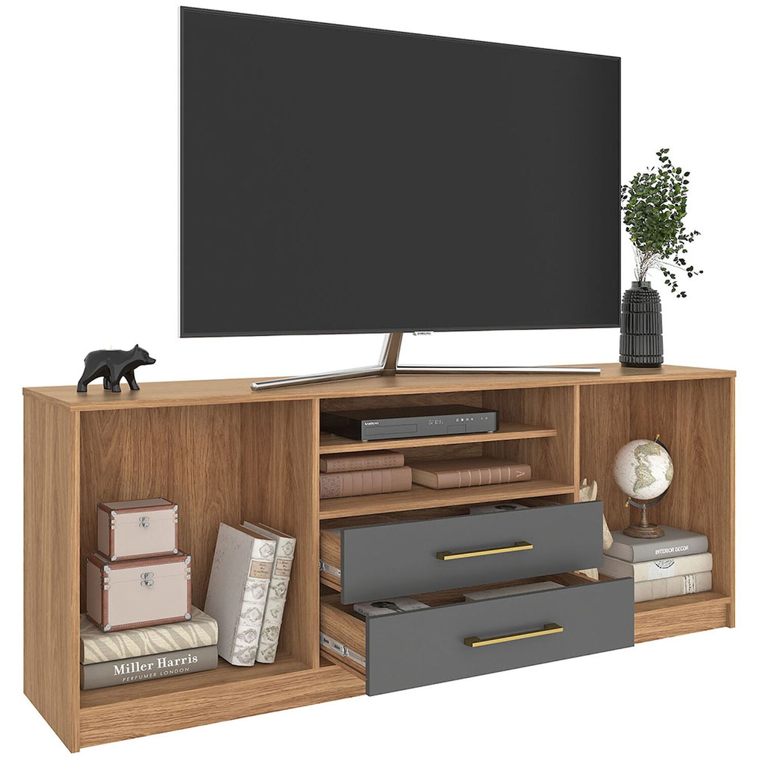 Rack Vekka Home Alerce / 2 Puertas / 2 Cajones image number 2.0