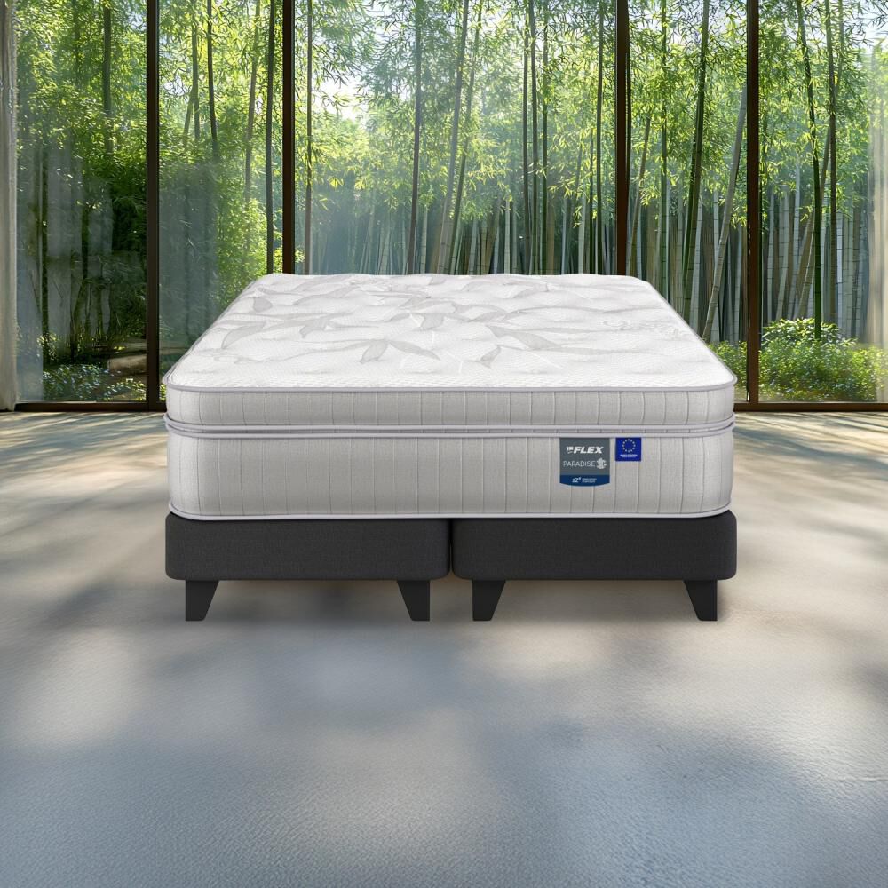 Cama Europea Flex Paradise / King / Base Dividida + Set De Maderas image number 4.0