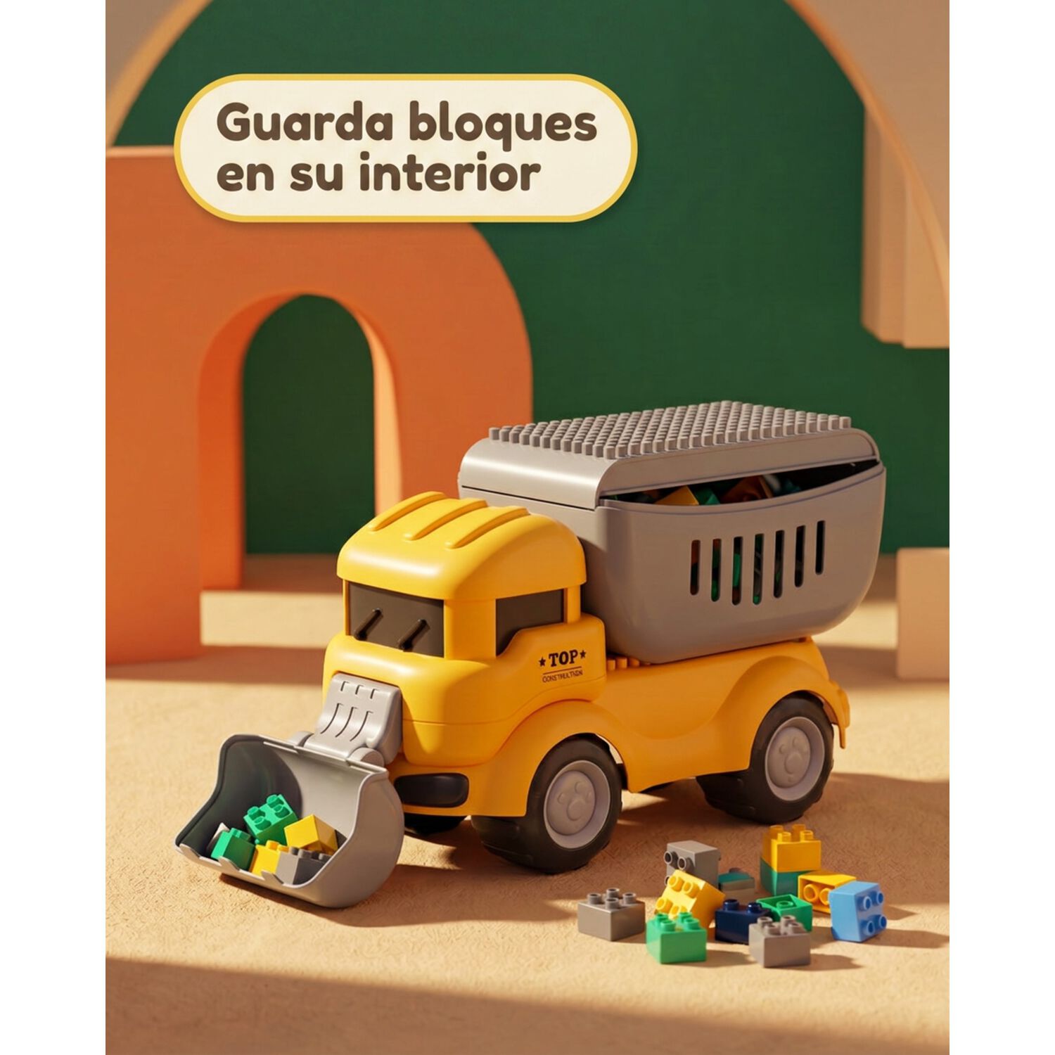 Cami&oacute;n Juguete Dinosaurio Con Bloques Did&aacute;cticos Para Ni&ntilde;os image number 4.0