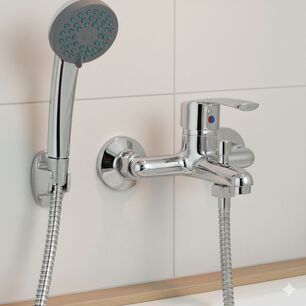 Monomando Llave Grifo Para Tina Ducha Modelo Alabama Pmb Color Cromo