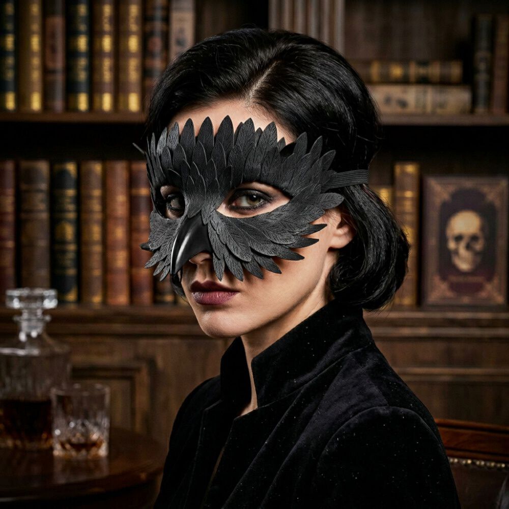 M&aacute;scara Pajaro Ave Plumas Carnaval Veneciano Para Disfraz image number 0.0